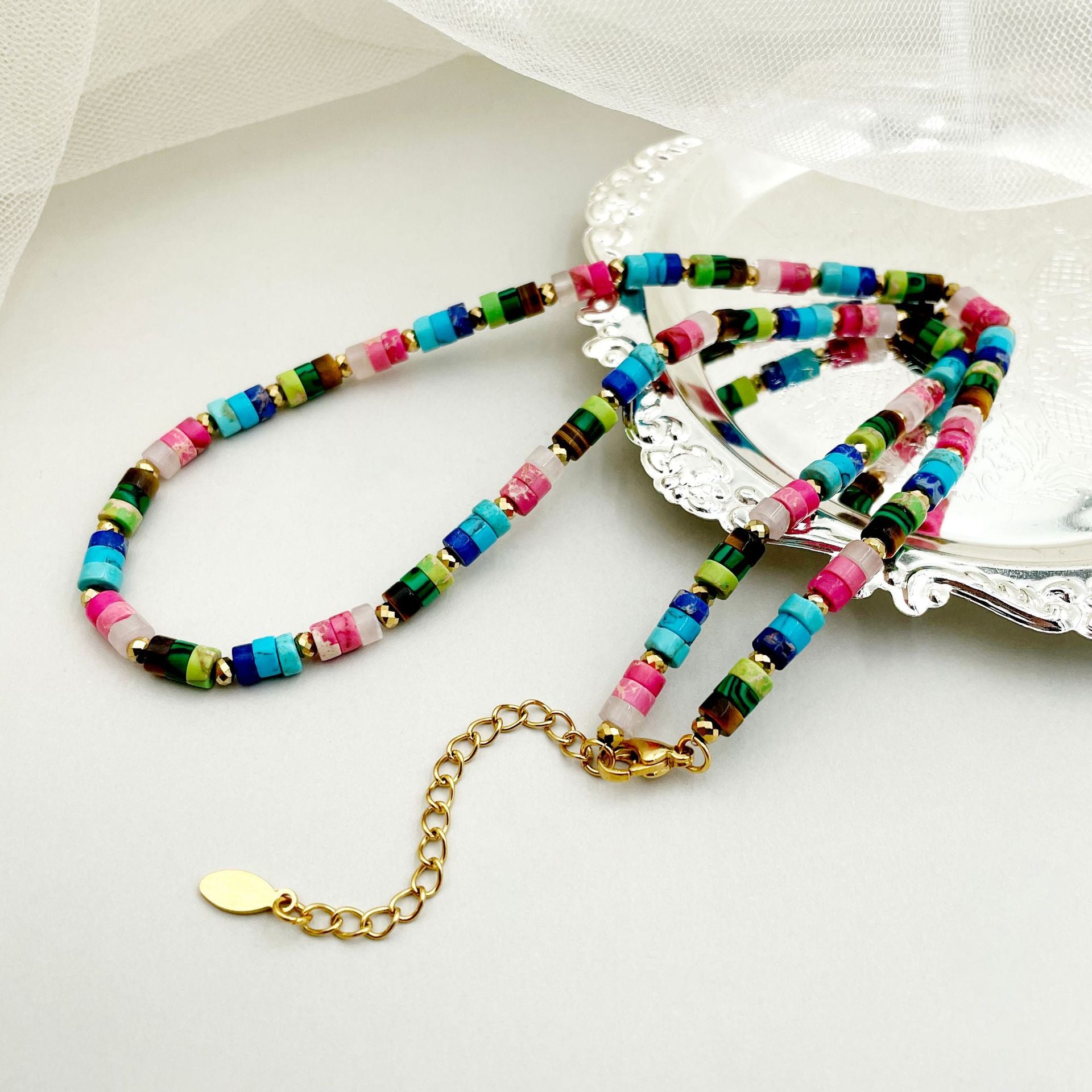 Wholesale Colored Natural Stone Mix and Match Necklaces